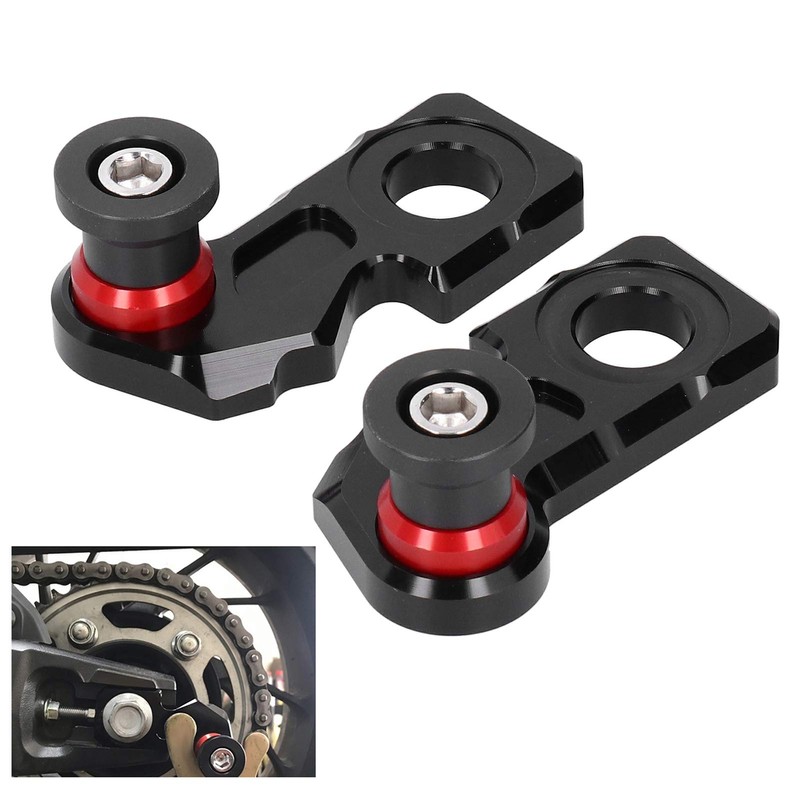 JOROBURO 2pcs Motorcycle Chain Adjuster Block, Motorcycle Chain Slack Adjuster