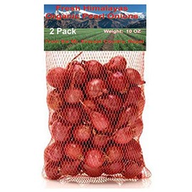 Fresh Himalayas Organic Red Pearl Onions 10 Ounce X 2 Bags - Product of Mt. Everest Country, Nepal – Delivery Within 2-4 days All Over USA