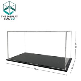 THE DISPLAY BOX CO | Caja de Acrílico Exhibición Vitrina Transparente Display de Acrilico Exhibidor para Colecciones de Autos a Escala 1:14 a 1:18 (32x16x16cm)