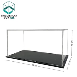 THE DISPLAY BOX CO | Caja de Acrílico Exhibición Vitrina Transparente Display de Acrilico Exhibidor para Colecciones de Autos a Escala 1:14 a 1:18 (32x16x16cm)