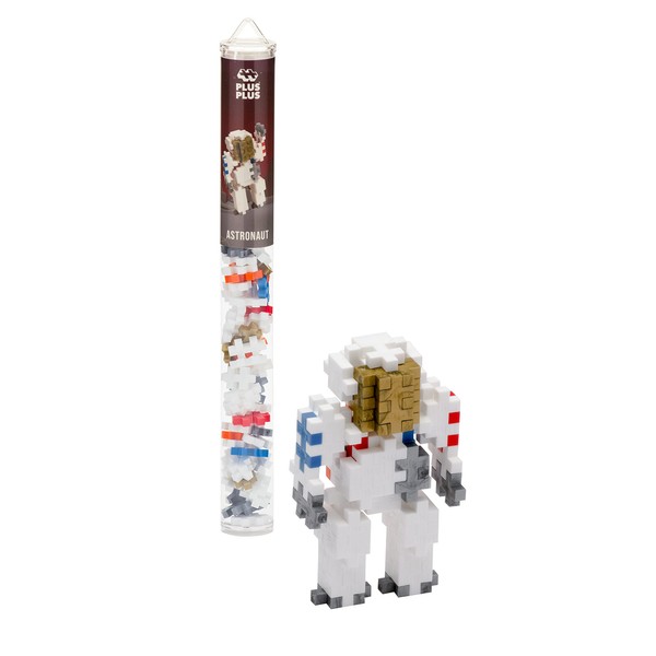 PLUS PLUS - Astronaut, Apollo 11 Space – 70 Piece, Construction Building Stem/Steam Toy, Interlocking Mini Puzzle Blocks for Kids, Mini Maker Tube