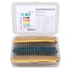 QCCAN 30 Values 1% Resistor Kit Assortment, 1/4W 10 Ohm-1M