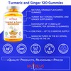 Turmeric and Ginger 120 Natural Orange Gummies - High Strength,