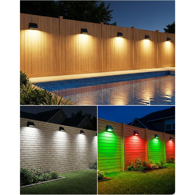 Bridika Solar Fence Lights with Remote, 12 Pack Bright 100