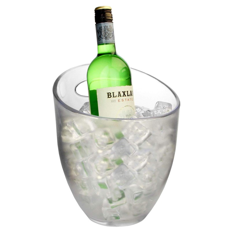 bar@drinkstuff Frosted Ice Bucket 3 Litre - Plastic Frosted Wine