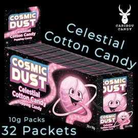 Cosmic Dust Celestial Cotton Candy Popping Candy - 32 Packets of 10g Display Box - Fun and Exciting Popping Sensation - Great for Parties