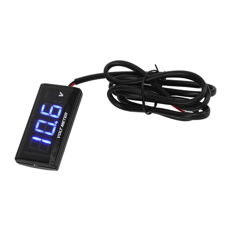 Universal LCD Motorcycle Voltmeter Ultra Thin Waterproof Voltmeter with Left