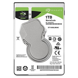 Seagate Barracuda, interne Festplatte 1 TB HDD, 2.5 Zoll, 5400 U/Min, 128 MB Cache, SATA 6 Gb/s, silber, Modellnr.: ST1000LM048