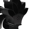 6 Blade Stove Eco Fan Black High Temperature Resistant Self