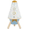 Bieco Stacking Tower Wooden Rocket, 16 cm, Plug-In Game from