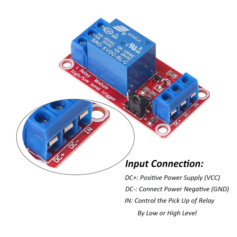 DIANN 10pcs DC 5V Relay Module 1 Channel Relay Board