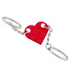 ZARAMI (2 Heart Keychain Set & blue pouch) for Couples