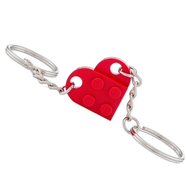 ZARAMI (2 Heart Keychain Set & blue pouch) for Couples