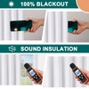 Diraysid 100% Blackout Curtains White Linen Curtains for Bedroom Grommet
