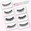Pestañas Postizas Magneticas de 7 Pares, Kit de Pestañas Naturales