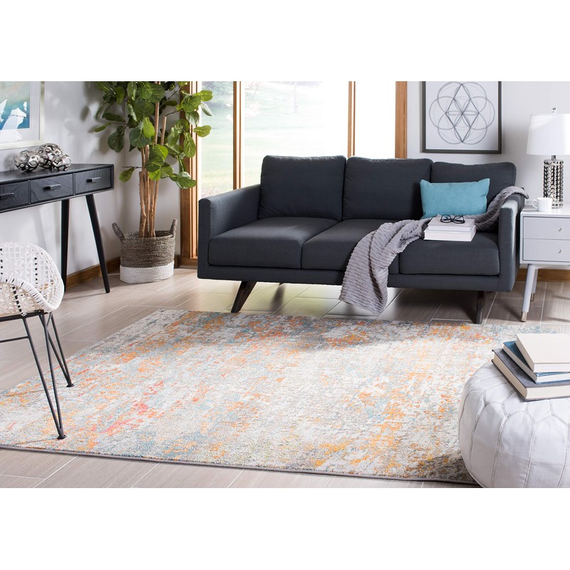 SAFAVIEH Madison Collection MAD460F Modern Abstract Non-Shedding Living Room Bedroom