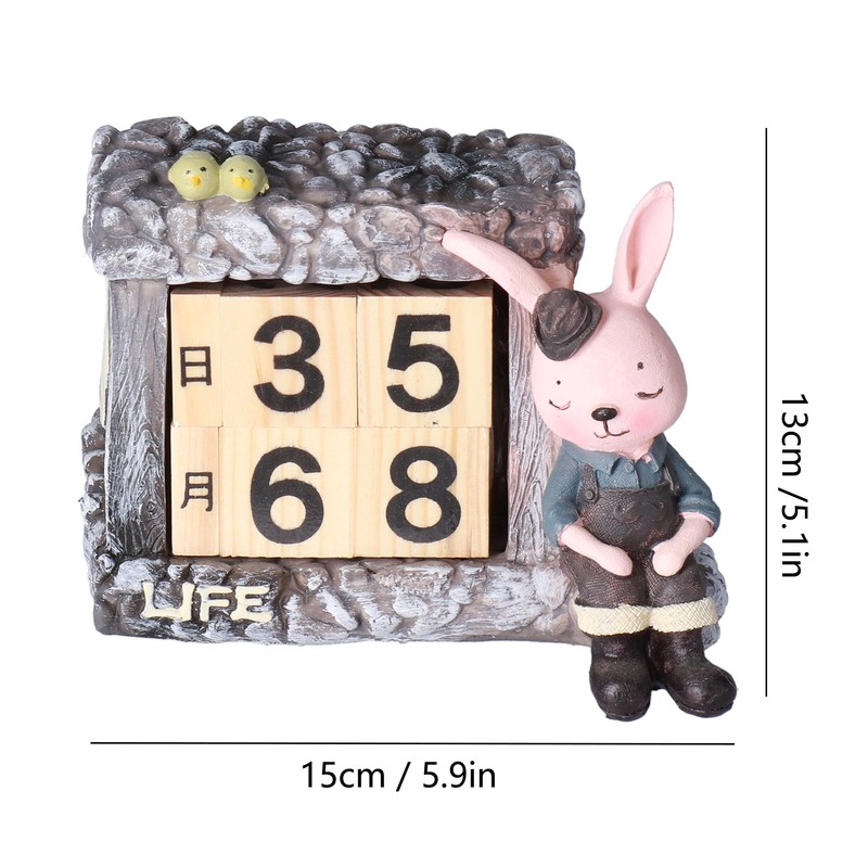 Innovative Rabbits Cabin Calendar Decorative TV Cabinet Decoration for Wedding
