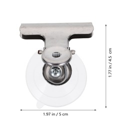 UPKOCH 8 Pcs Suction Cup Clip, Stainless Steel Suction Clips for Bathroom, Suction Cup for Holding Signs onto Windows, Suction Cup Towel Cards Holder