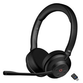 Cyber Acoustics Professional Wireless Headset with AI Noise Cancelation (HS-1500BT II) - Includes ANC and AI-Powered Noise Canceling Tech for Professional Sounding Calls, USB-C Bluetooth Dongle