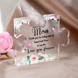 Gifts for Mom,Acrylic Puzzle Plaque,Christmas Gifts for Mom,Mom Birthday Gifts from Daughter,Mother's Day Gifts,Thanksgiving Gifts for Mom,Thank You Gift