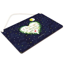 Mr. & Mrs. Panda Deko Schild Love u to the moon & back DIN A4 - Geschenk, Sommer Deko, Abenteuer, Türschild, Frühlings Deko, Dekoschild, Liebe