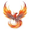 6 Sheets Temporary Fake Tattoos for Men Adults Flying Phoenix