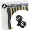GRIRIW 4sets Curtain Rod Ends White Caps Gunmetal Black Urn