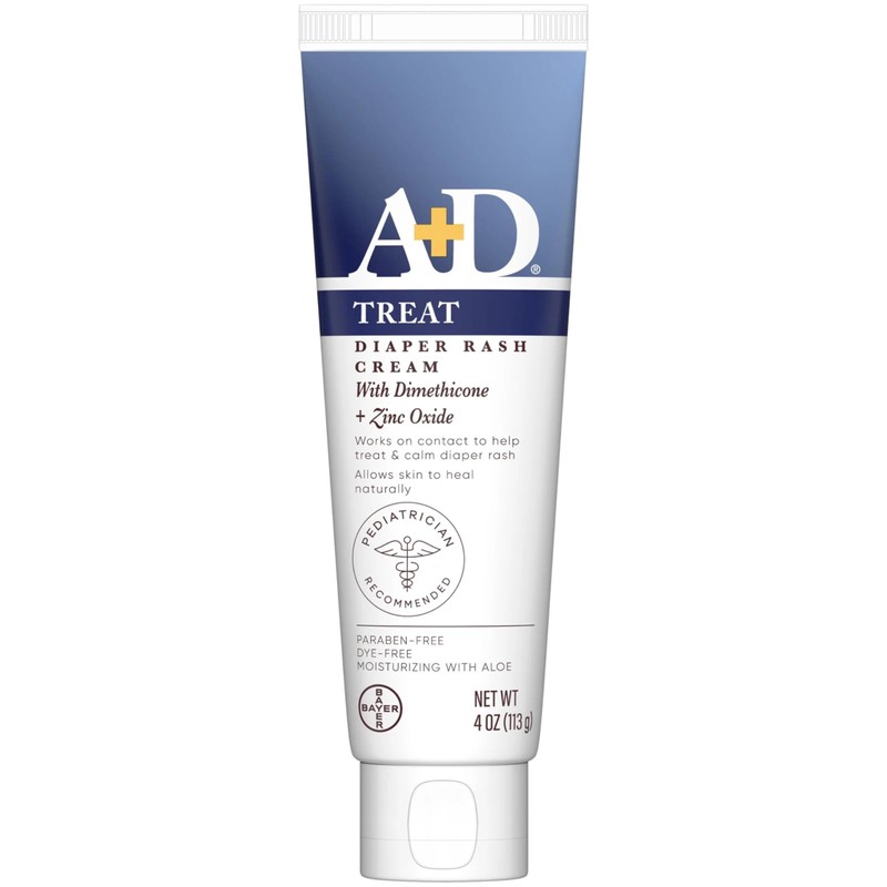 A+D Diaper Rash Cream, Dimethicone Zinc Oxide Cream - 4
