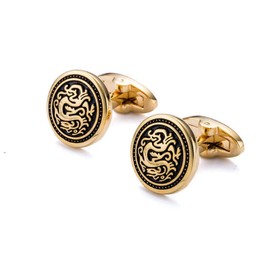 Dragon Cufflinks for Men, Norse Viking Dragon Cufflinks, Celtic Dragon Totem Enamel Cuff Links, Dragon Shirt Tuxedo Cufflinks, Punk Animal Cufflinks French Cufflinks, Best Man Wedding Cufflinks