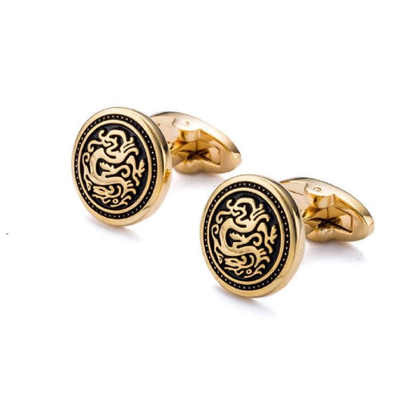 Dragon Cufflinks for Men, Norse Viking Dragon Cufflinks, Celtic Dragon