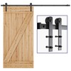 SMARTSTANDARD 8ft Barn Door Hardware Kit, Sliding Door Hardware Kit,