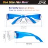 28 Pack Safety Glasses BLUE Frame (Bulk Pack of 24+4)