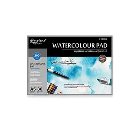 Watercolour Paper Pad A5, Watercolour Sketchbook, Glued Bound, 30 Sheets Water Colour Paper for Students Adults Artists Drawing Painting Supplies (A5)
