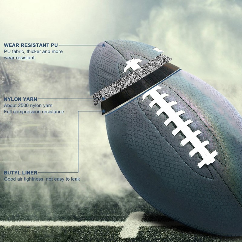 Luminous Fluorescent Reflective Football Pu American Standard Game Training Ball