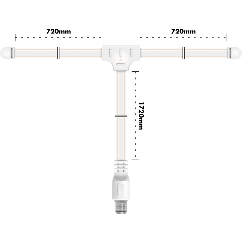 FM Ribbon Aerial with 1.8m Lead F Socket Connector. Receiver,