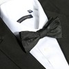 KissTies - Pajarita de boda de cachemira, Negro -, Talla