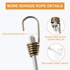 Morobor White Elastic Rope Rubber Strap, 10pcs Mini Bungee Cords