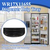 WR17X11655 Refrigerator Water Drip Tray Replacement, WR17X10895, AP3775570, PS964306, Black