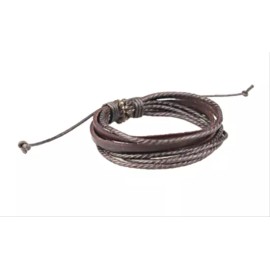 Unbranded Men's Adjustable Rope Wristband-Brow