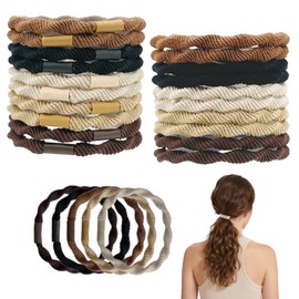 20 Stück Haargummi mit starkem Halt Baumwolle Weiche ohne Metall Elastisch Haarbänder Pferdeschwanz Für Frauen, Männer & Kinder (Mehrfarbig)