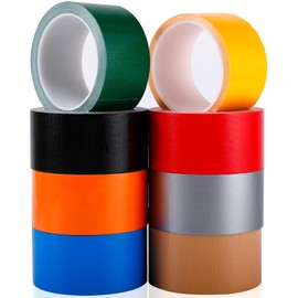 Loccmat 8 Pack Rainbow Colored Duct Tape,15 Yards x 2 Inch Duct Tape,Waterproof Heavy Duty Tapes,No Residue, Tear by Hand,Colorful Craft Tapes for Packaging,Labeling,DIY Projects,Arts & Crafts