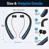 Neckband Bluetooth Earbuds for Calls & Music – Retractable Wireless