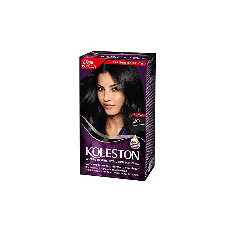 Koleston Tinte Permanente 20 Negro, 70 ml - Paquete de