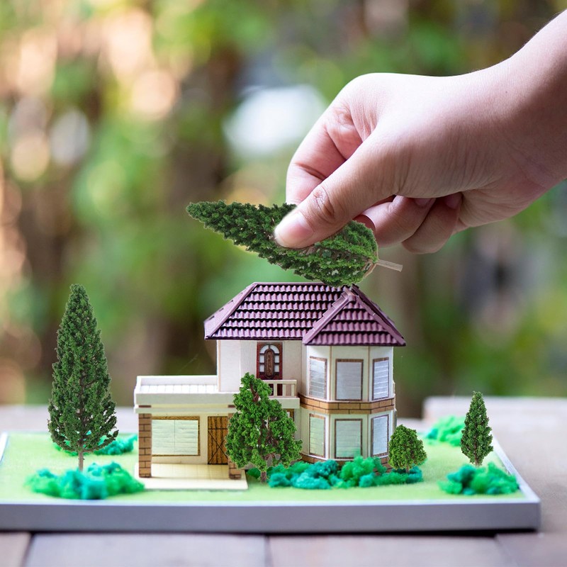 NUOLUX 22pcs Green Mini Tree Set Scenery Architectural Landscape Model