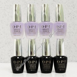 OPI Infinite Shine Kit - 4 BASE PRIMER & 4 TOP GLOSS Coat 15ml / 0.5 oz Lot Set