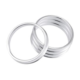 Motoforti Universal Hub Centric Rings, OD 74.1mm ID 66.6mm, Silver Tone, 4pcs