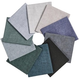 Craftido - 11 Options Solids with Tweed Tonals - Assorted Color Cotton Quilting Fabric Bundles 10pcs Fat Quarters 18"x21" - Medium Weight 5.2oz - for Quilting, Sewing and Crafts - Monochrome