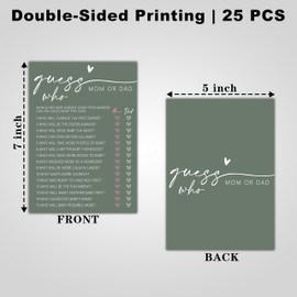 TIRYWT Guess Who? Game Cards, Baby Shower Games Cards, Minimalism Boy or Girl Baby Gender Reveal Party Favors Decorations and Supplies, 25 Pcs Double-Sided - B01