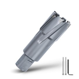 GRIXLEN 15/16" x 1-3/8" Annular Cutter with Weldon Shank,Carbide Tip Annular Drill Bit for Stainless Steel, Iron (1-3/8" Depth, 15/16" Diameter)