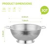 AHIABOAT 3Qt Metal Colander with Handle, Stainless Steel Strainer for